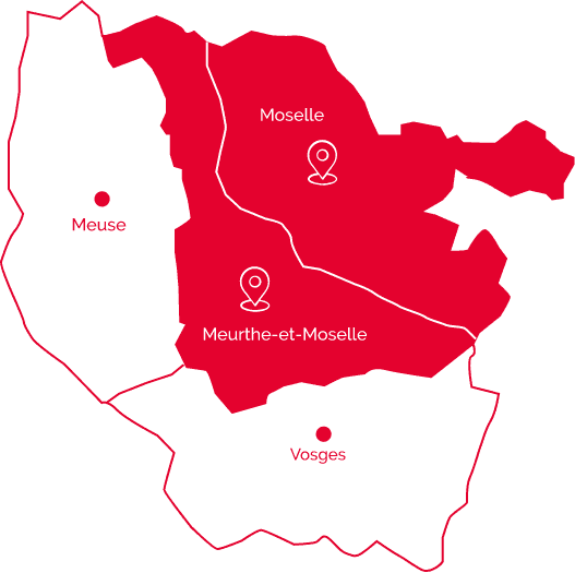 Carte des centres en Lorraine